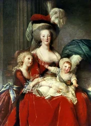 Maria Antonina (1755-93) i jej czworo dzieci, 1787 (detal z 3822)